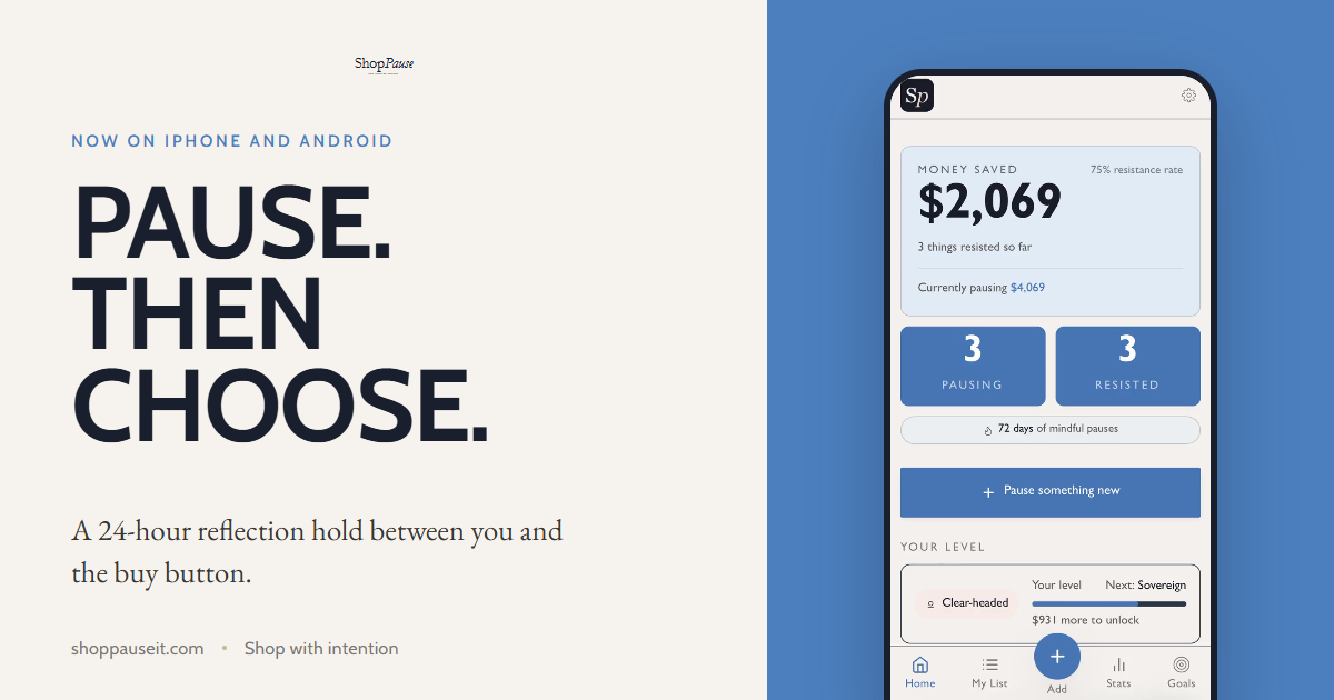 ShopPause | From impulse to intention